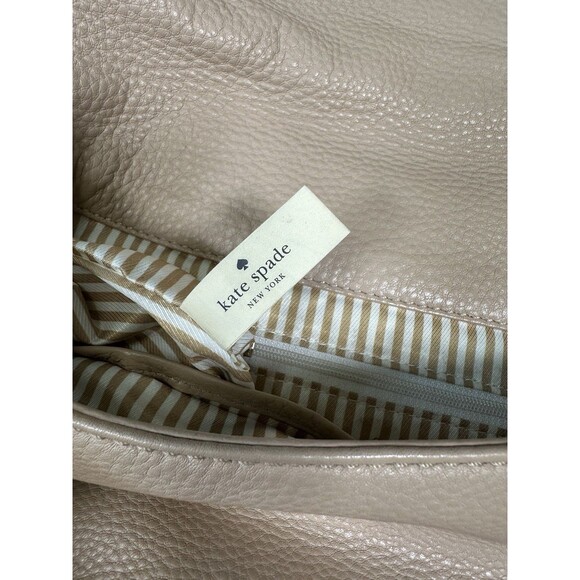 Kate Spade Cobble Hill Marsala Bag Leather Tan Taupe Flap Over Crossbody - Picture 10 of 14
